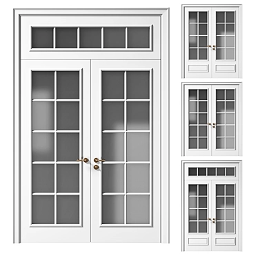 Elegant Volhovec Paris Doors 3D model image 1 