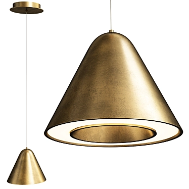 Sleek Kone LED Pendant Light 3D model image 1 