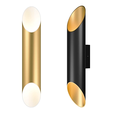 Siena Gold Black Wall Sconce 3D model image 1 