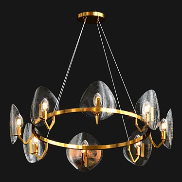 Elegant Icicles Chandelier 3D model image 1 