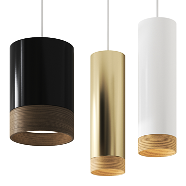 Elegant Pheb Pendant Lamp 3D model image 1 