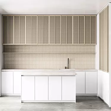 Sleek Kitchen Design 3D model image 1 