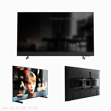 Samsung AU8000 Crystal UHD 4K Smart TV 3D model image 1 