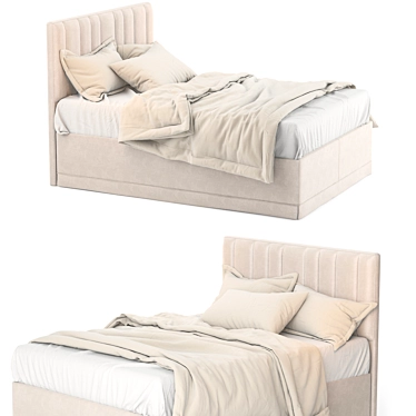Luxury Bentley Bed with Storage Space 3D model image 1 