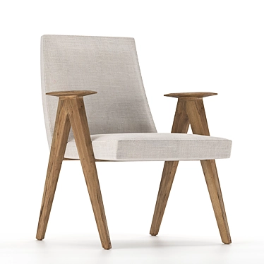 Modern Armchair with Sleek Design 3D model image 1 