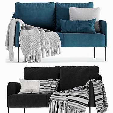 Modern Comfort: IKEA GLOSTAD Sofa 3D model image 1 