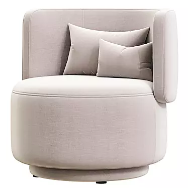 Amaia Swivel Chair: Stylish Comfort for Your Space 3D model image 1 