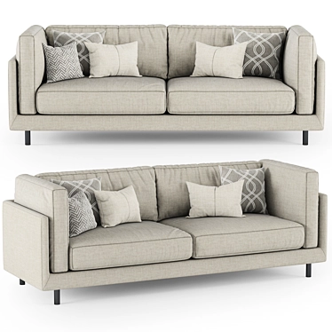 ALFEO Modern Sofa: Stylish & Comfortable 3D model image 1 