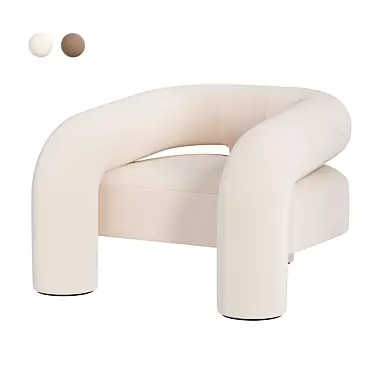 Modern Kosa Lounge Chair 3D model image 1 
