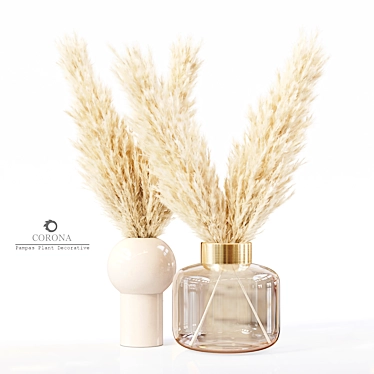 Elegant Pampas Plant Decor 3D model image 1 