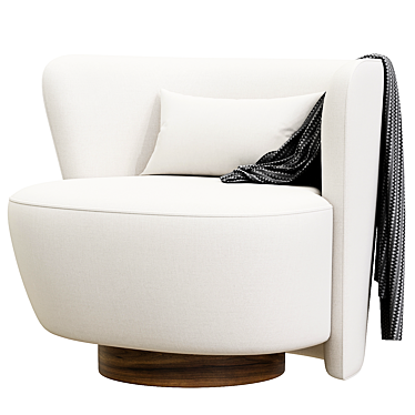 Brazilian Lounge Chair: Exquisite Design by Vasconcellos & Barreto 3D model image 1 