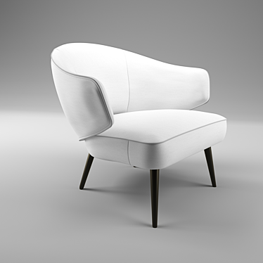 Elegant Mid-Height Chair 3D model image 1 