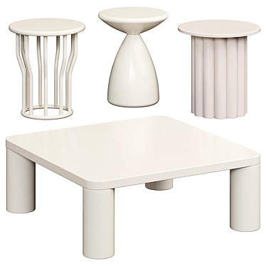 Modern Side Tables: Lewis, Cosmo, Hera | West Elm 3D model image 1 