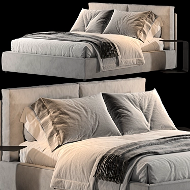 Modern Minimalist Felis George Bed 3D model image 1 