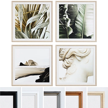 Modern Classic Picture Frame Set 3D model image 1 