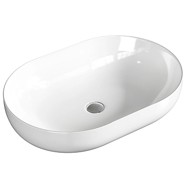 Elegant White Sink: Art & Max AM5415-W 3D model image 1 