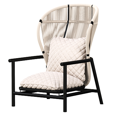 Elegant Fern Armchair 3D model image 1 