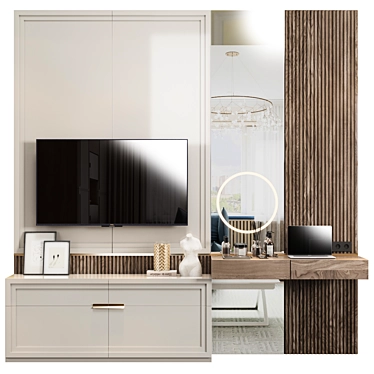 Modern TV Wall Unit 07 3D model image 1 