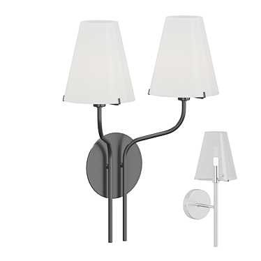 Classic Glass Shade Wall Lamp 3D model image 1 