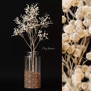 Eternal Blooms: Dry Flower Design 3D model image 1 