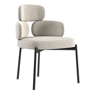 Elegant Meridiani SYLVIE Dining Chair 3D model image 1 