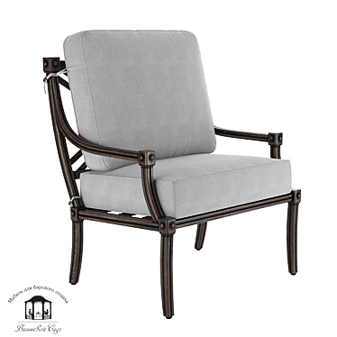 Aristo Aluminum Armchair 3D model image 1 