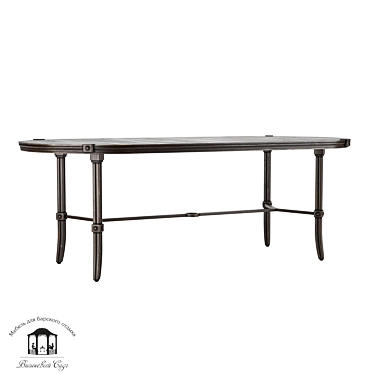 Aristo Oval Dining Table - Elegant Aluminum Design 3D model image 1 