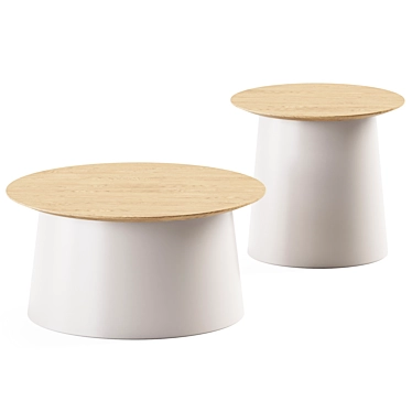 Sleek Studio White Coffee Table 3D model image 1 
