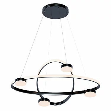 Elegant Ring Frame Chandelier 3D model image 1 