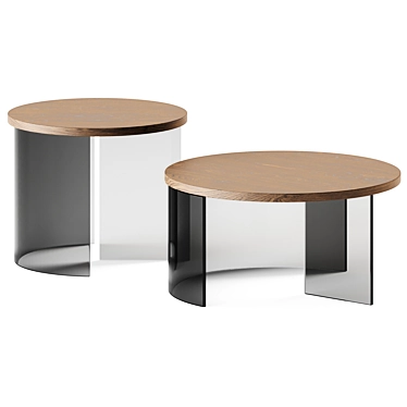 Elegant Regolo Round Coffee Table 3D model image 1 