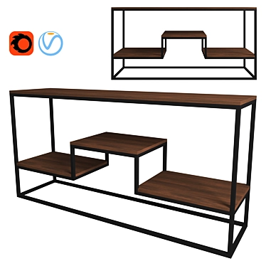 Elegant Abbey Console Table | Mercury Row 3D model image 1 