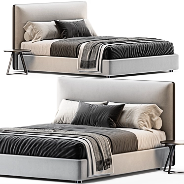 Sleek Molteni & C Ribbon Bed 3D model image 1 