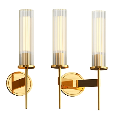 Elegant Alouette Wall Lamp 3D model image 1 