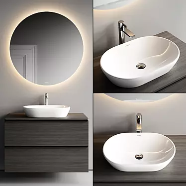 D-Neo Wall-Mounted Vanity Set 3D model image 1 