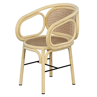 Sleek 3D Contour Armchair 3D model image 1 