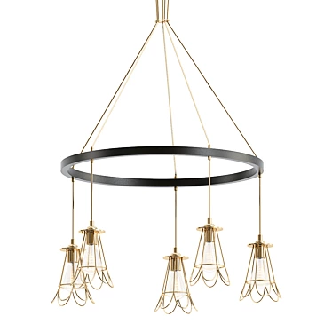 PRAIA Industrial Cage Chandelier 3D model image 1 