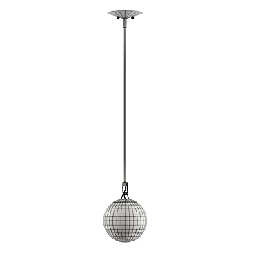 Elegant Hooked Globe Pendant Light 3D model image 1 