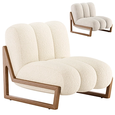 Humbert et Poyet Theodore Armchair: Chic and Elegant 3D model image 1 