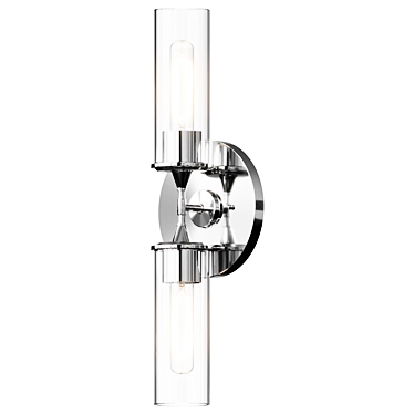 Modern Dual Glass Wall Sconce 3D model image 1 