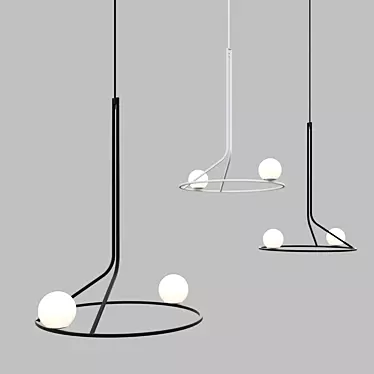 Elegant Luminary: "Na Linii" Pendant Lighting 3D model image 1 