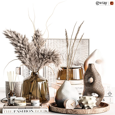 Stylish Decor Set: 3ds Max & VRay 3D model image 1 