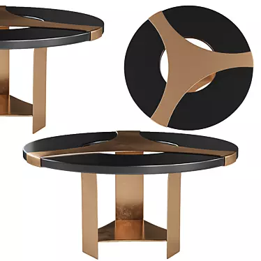 Halley Dining Table: Stylish Design, Parisian Elegance 3D model image 1 
