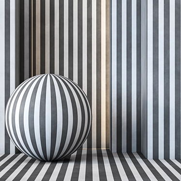 6-Color 4k Seamless Stripe Wallpaper Collection 3D model image 1 