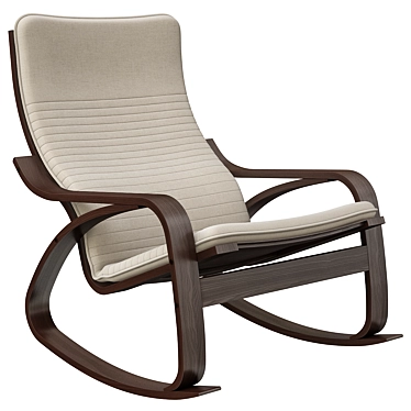 POÄNG Rocking Chair: Style and Comfort Combined 3D model image 1 