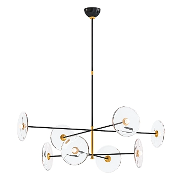 Calvino Radial Chandelier: Modern Elegance for Every Space 3D model image 1 