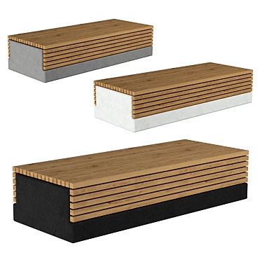 Modern Urban Furniture Bench 2017 3D model image 1 