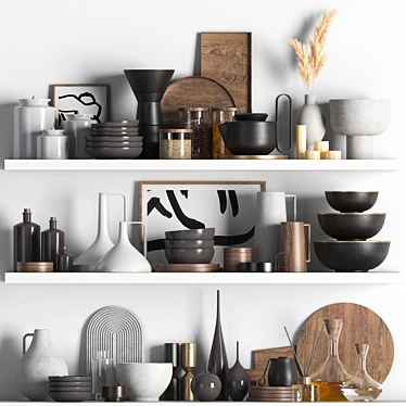 Modern Kitchen Set 2015 3D model image 1 