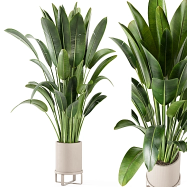 Greenery Bliss: Ferm Living Bau Pot Large Set 3D model image 1 