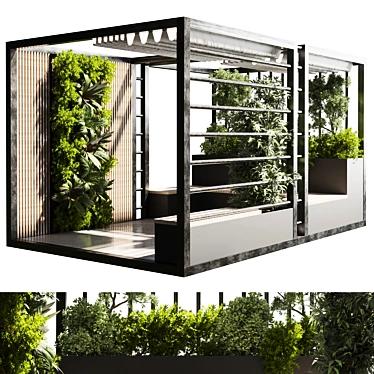 Lushscape: Pergola Rooftop Furniture 3D model image 1 