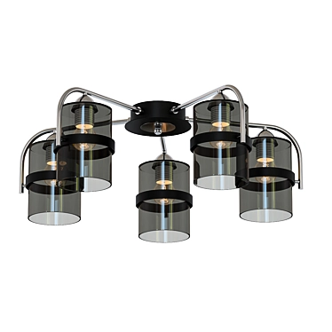 Evoluce Fiumo Sle102002: Sleek and Stylish Ceiling Chandelier 3D model image 1 